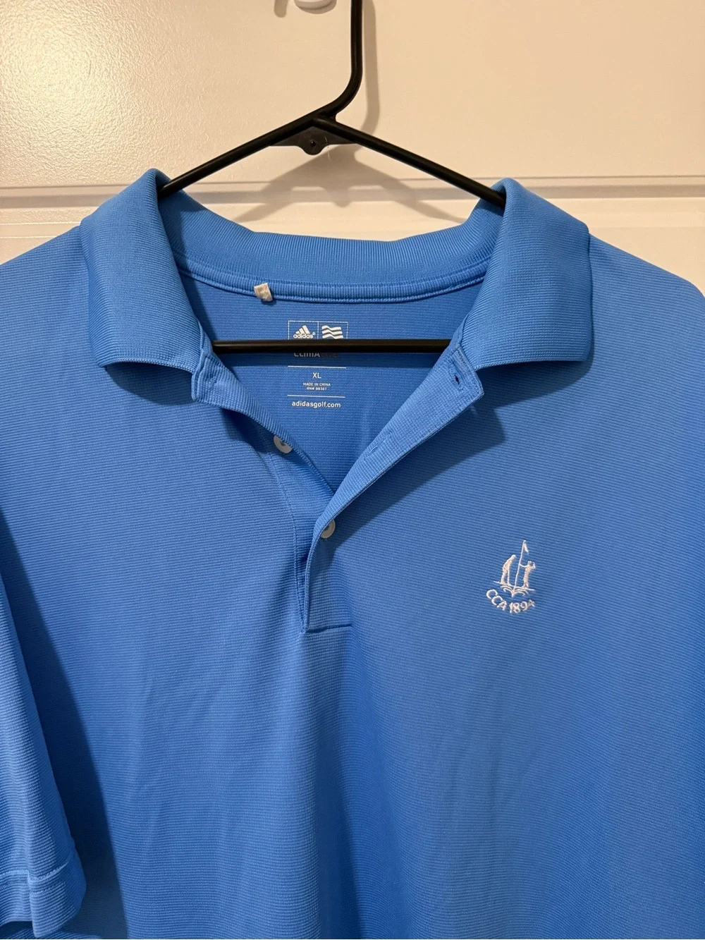 adidas Men's Royal Blue Polo Shirt with Embroidered Logo